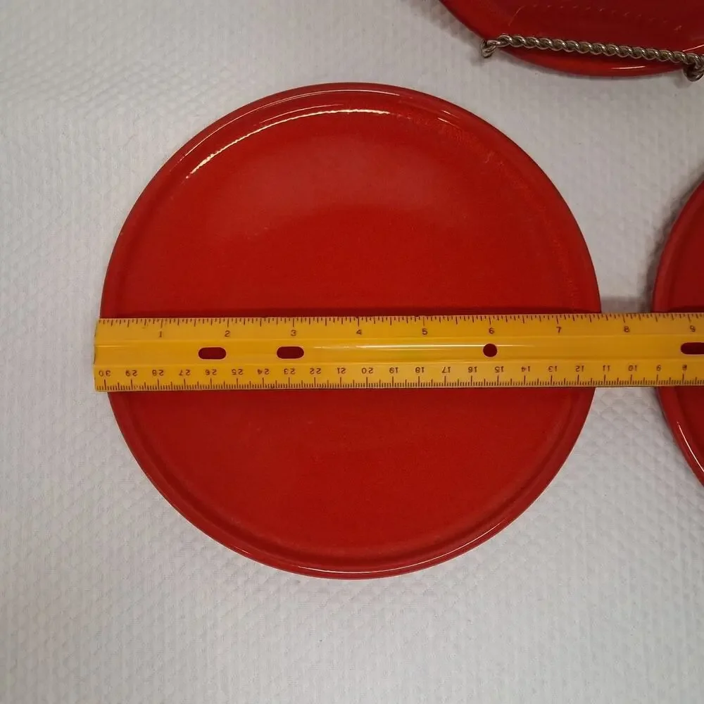 Vintage Waechtersbach Spain Cherry Red Salad Dessert Appetizer Plates 7 3/4